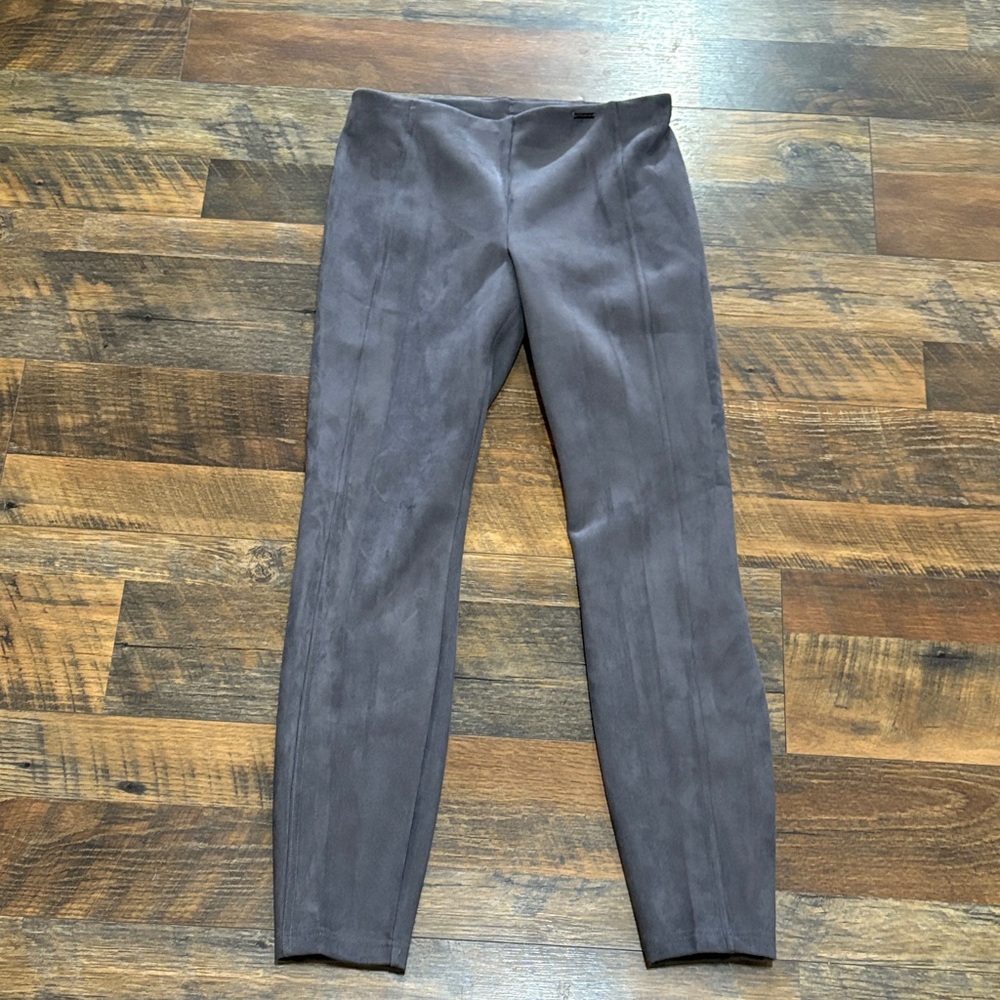 T Tahari Faux‎ Leather Pants in Gray